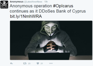 Tweet from Anonymouys